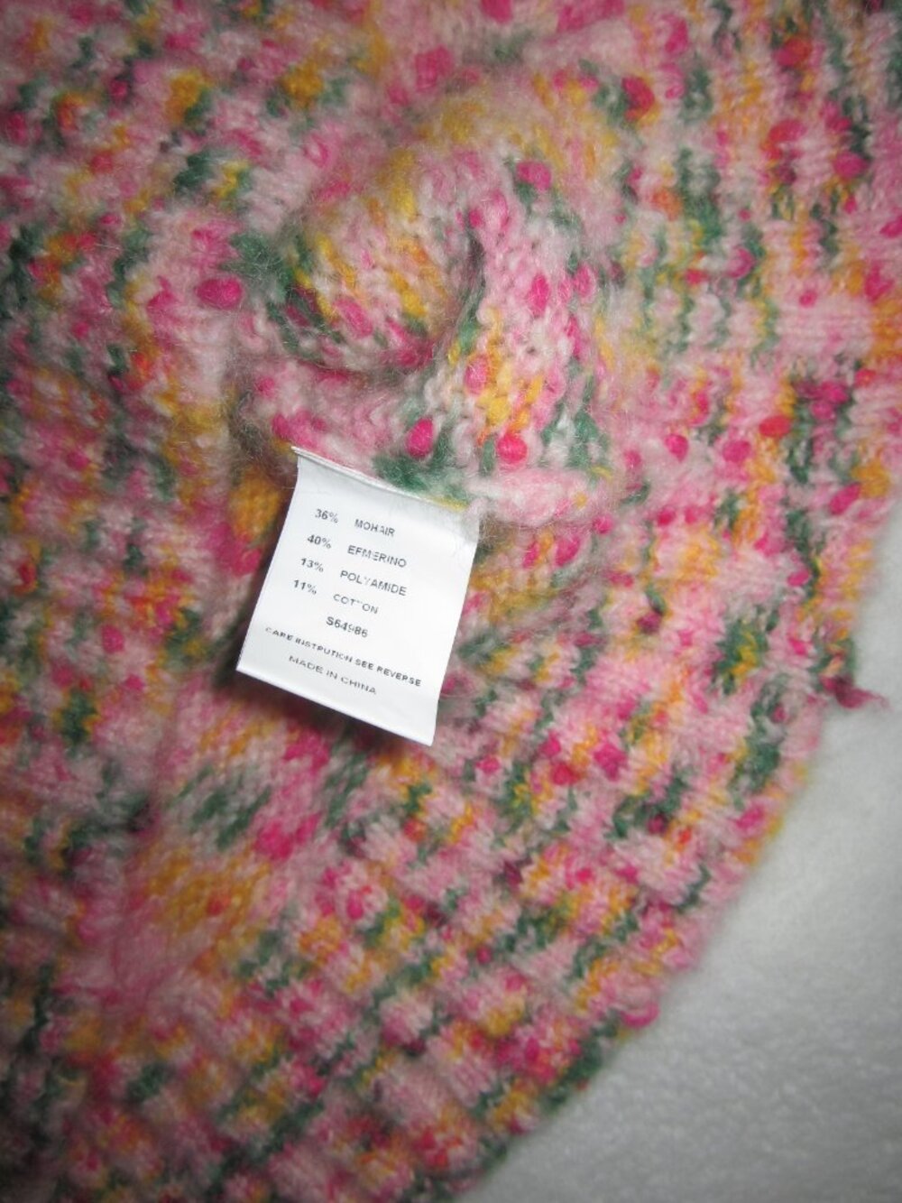 ANN MASHBURN Multicolor Mohair Merino Blend Sleeveless Sweater Women’s Small - Picture 9 of 10